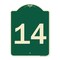 Signmission Sign with Number 14 Heavy-Gauge Aluminum Architectural Sign, 24" x 18", G-1824-22908 A-DES-G-1824-22908 - alternate 1